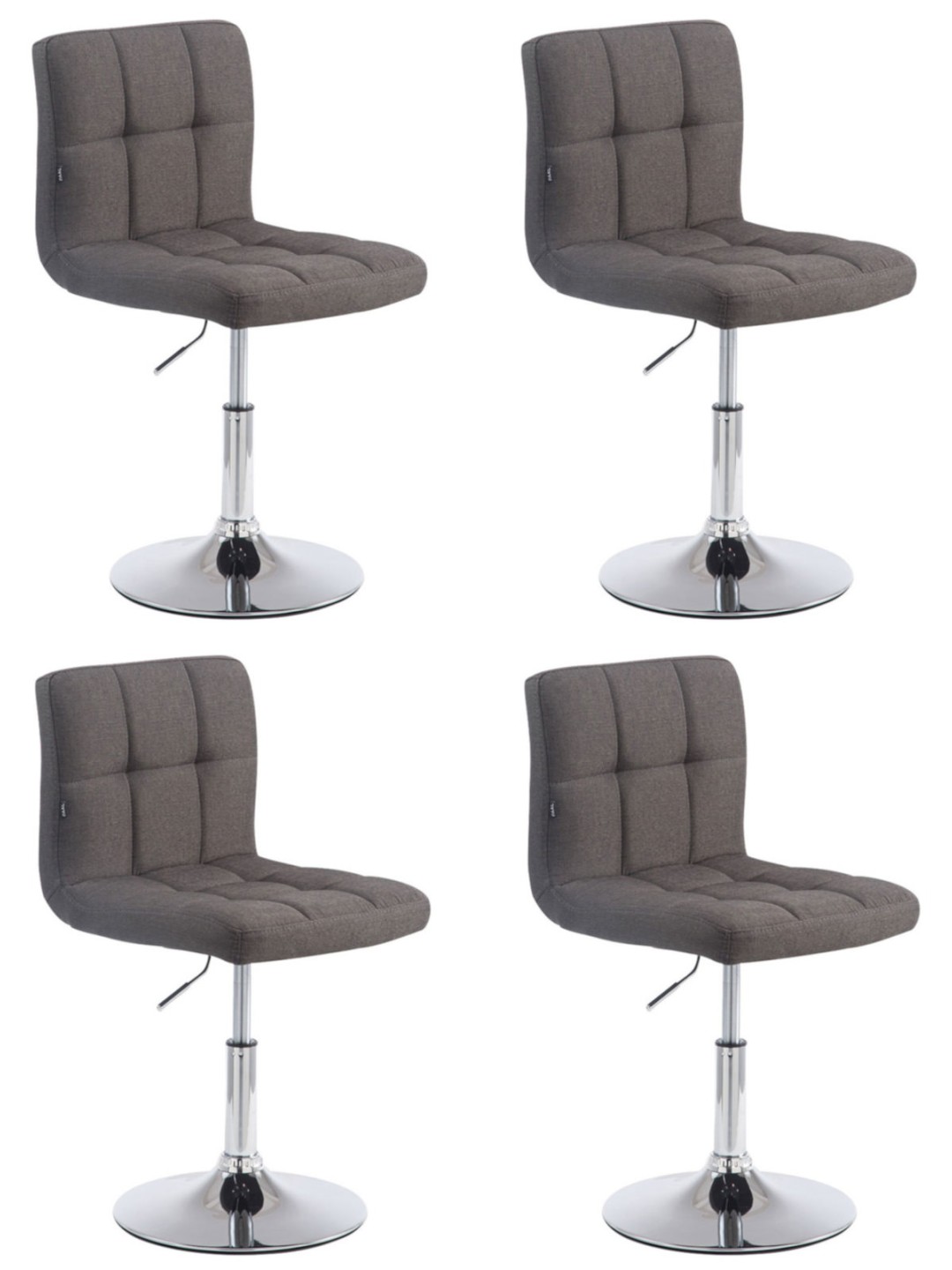 4 kpl Palma Lounger V2 kangas setti, tummanharmaa