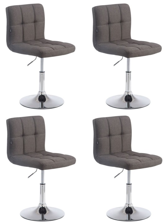 4 kpl Palma Lounger V2 kangas setti, tummanharmaa
