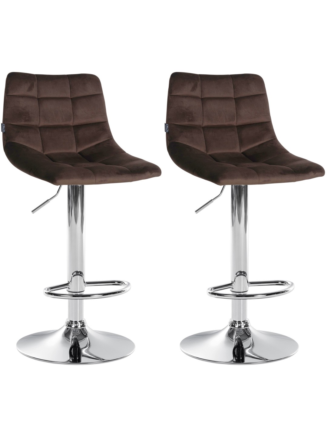 2 baarituolia Jerry velvet kromi, ruskea