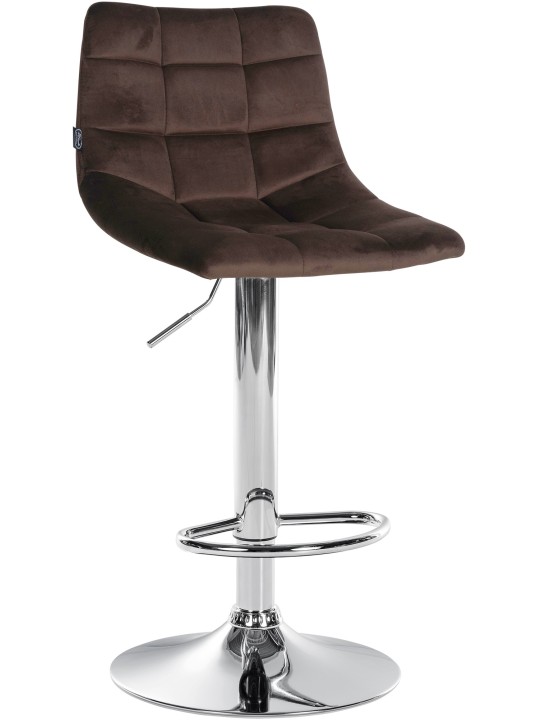 2 baarituolia Jerry velvet kromi, ruskea