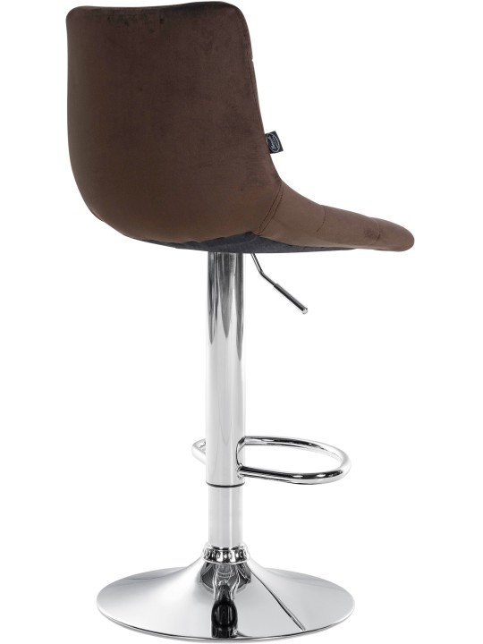2 baarituolia Jerry velvet kromi, ruskea