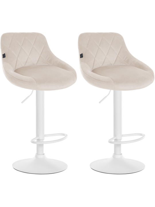 2 baarijakkaran setti Lazio velvet, kermanvärinen