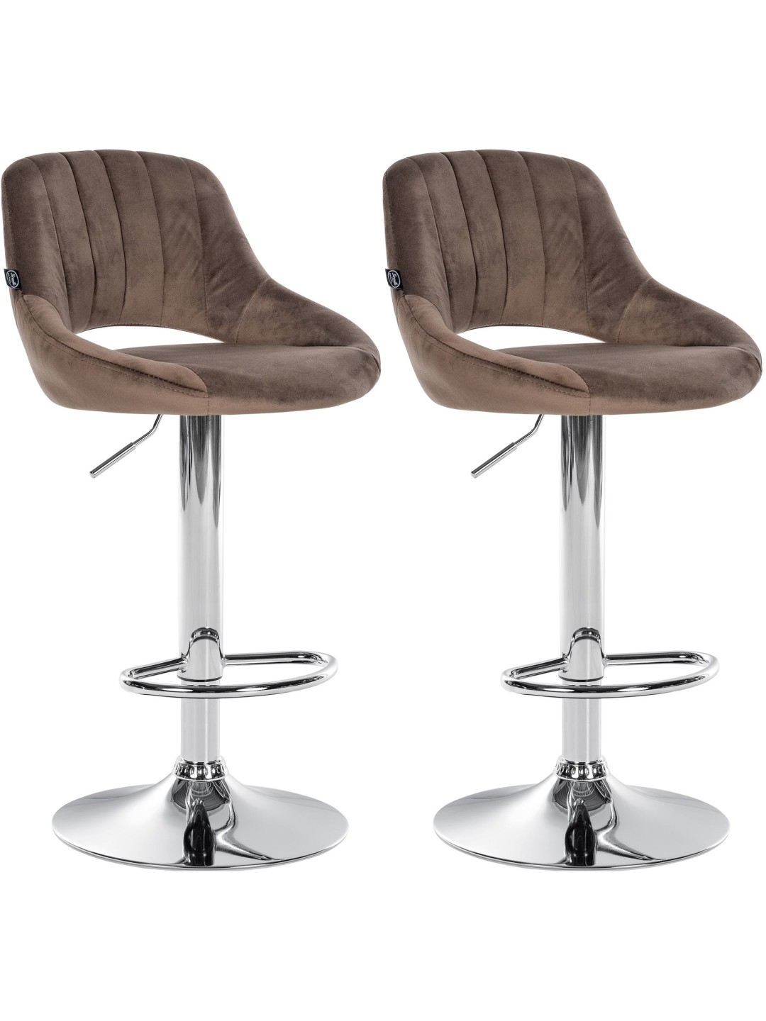 2 baarijakkaran sarja Milet velvet C, ruskea