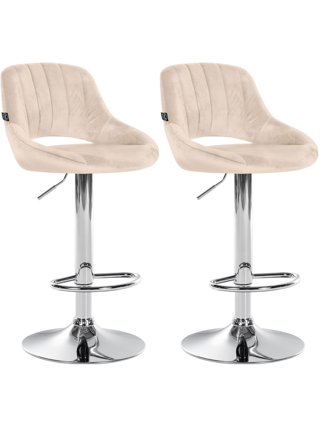 2 baarijakkaran sarja Milet velvet C, kermanvärinen