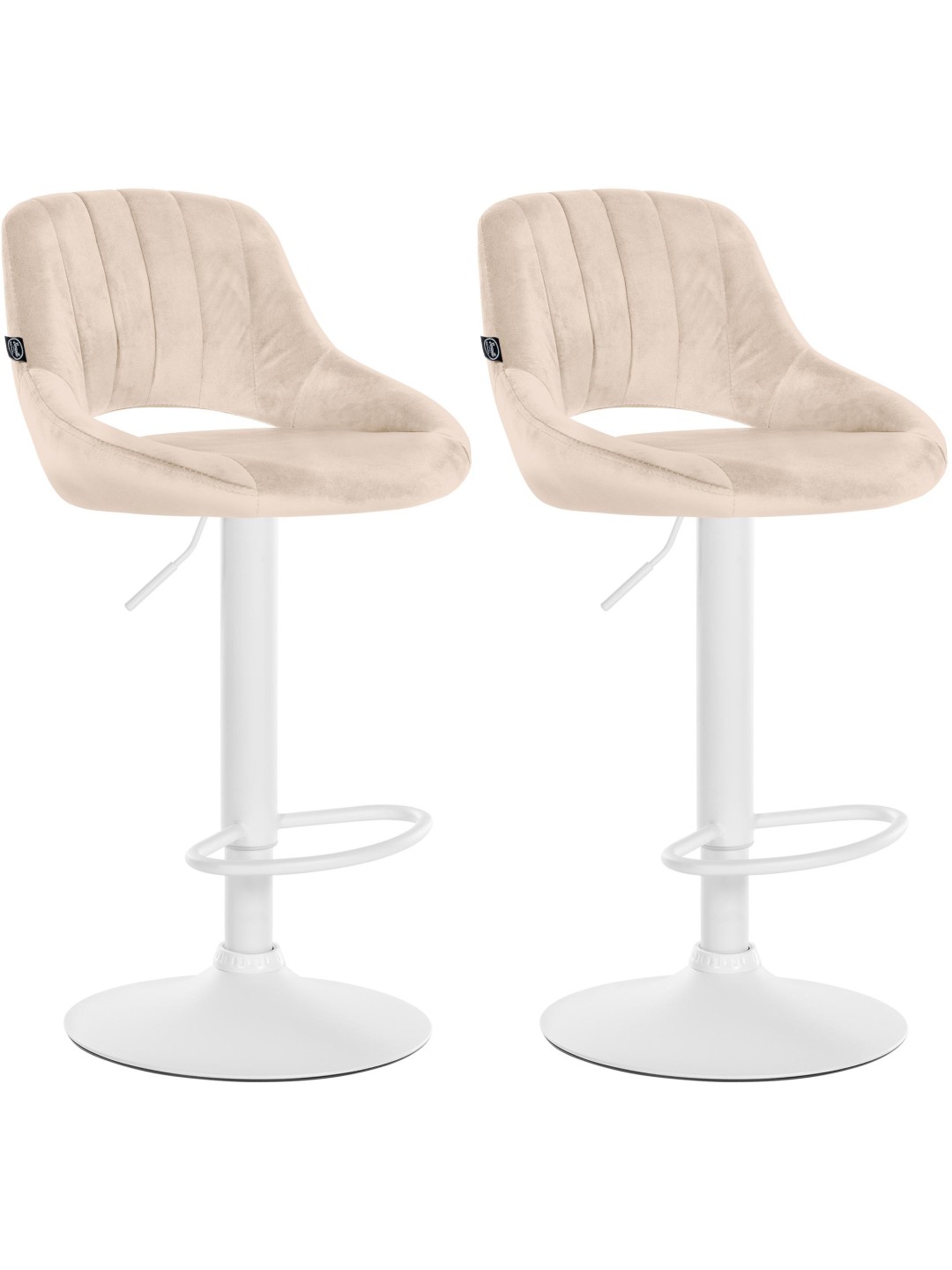 2 baarituolia Milet velvet W, kermanvärinen