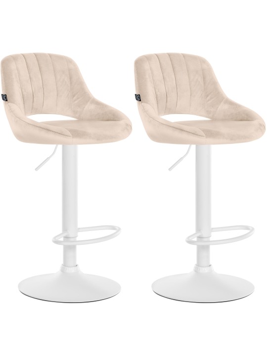 2 baarituolia Milet velvet W, kermanvärinen 2 baarituolia Milet velvet W, kermanvärinen
