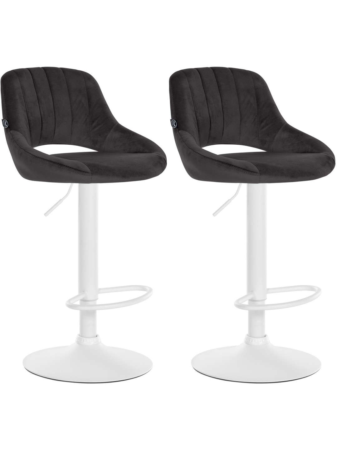 2 baarituolia Milet velvet W, musta