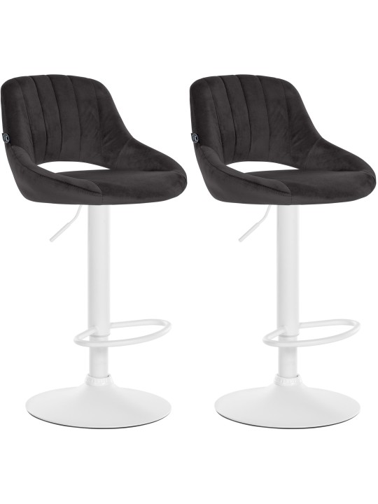 2 baarituolia Milet velvet W, musta 2 baarituolia Milet velvet W, musta