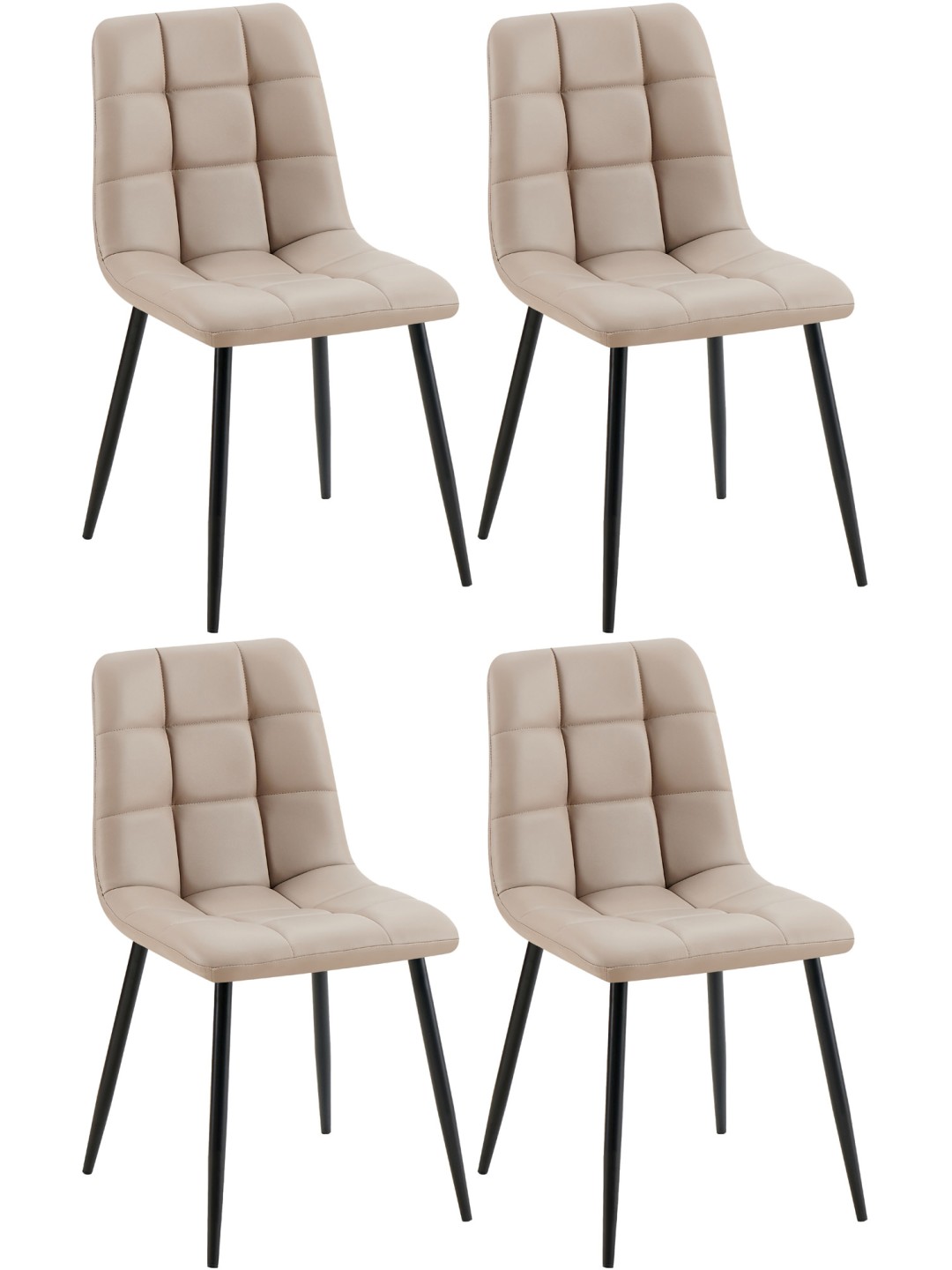 4 ruokatuolin setti Antibes tekonahka, taupe
