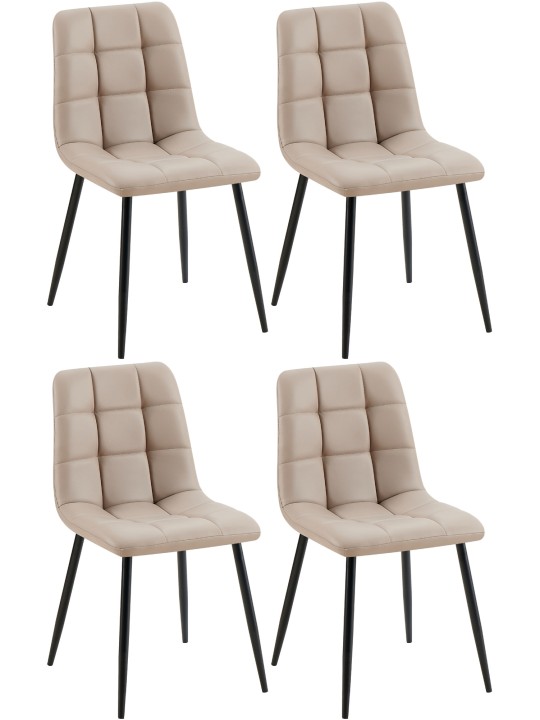 4 ruokatuolin setti Antibes tekonahka, taupe