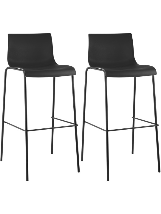 2 baarijakkaran setti Hoover muovinen 4-jalkainen runko, musta
