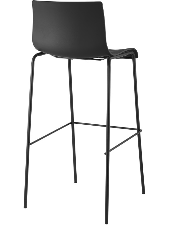 2 baarijakkaran setti Hoover muovinen 4-jalkainen runko, musta
