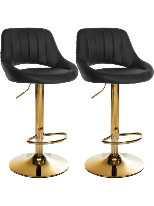 2 baarituolin setti Milet tekonahka G, musta 2 baarituolin setti Milet tekonahka G, musta