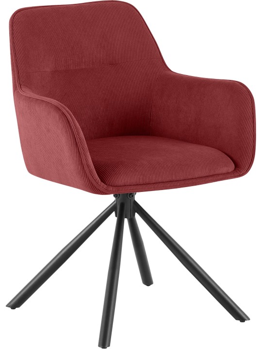 Tuoli Tipton Cord, viininpunainen