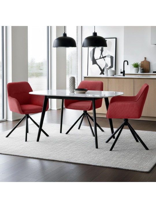 Tuoli Tipton Cord, viininpunainen