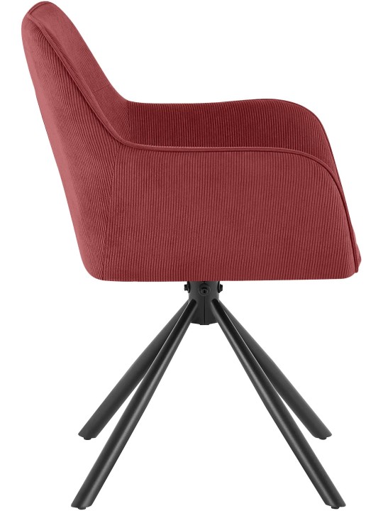 Tuoli Tipton Cord, viininpunainen