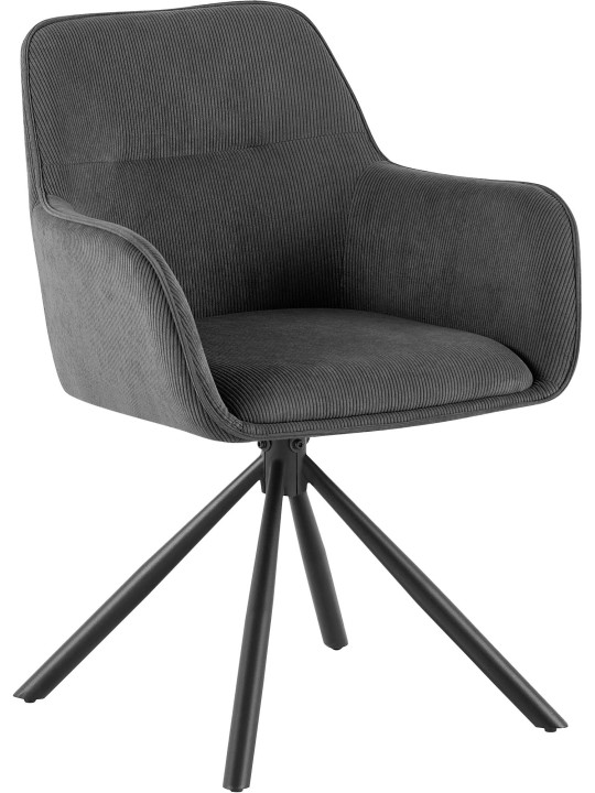 Tuoli Tipton Cord, harmaa