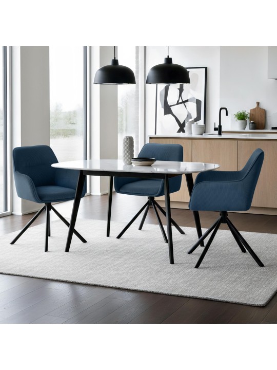 Tuoli Tipton Cord, sininen