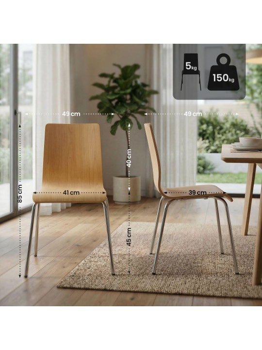 4 vierailutuolin setti Gahanna, luonnonväri 4 vierailutuolin setti Gahanna, luonnonväri