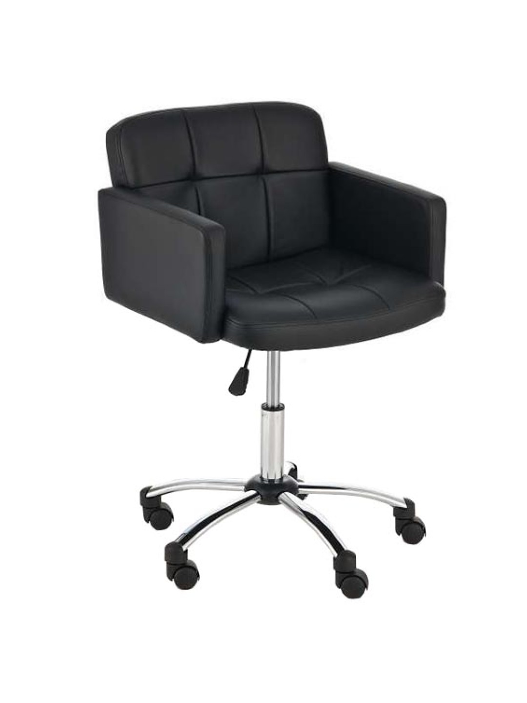 Työjakkara Los Angeles keinonahkaa, musta