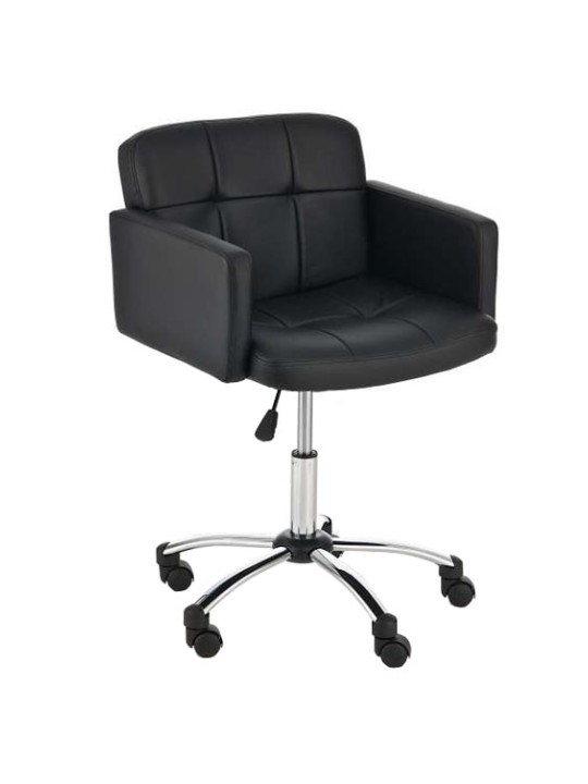 Työjakkara Los Angeles keinonahkaa, musta