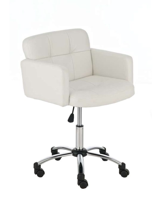 Työjakkara Los Angeles keinonahkaa, valkoinen