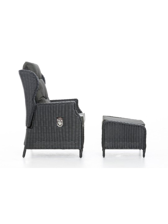 Breno-nojatuoli, sisältäen antrasiittia, musta