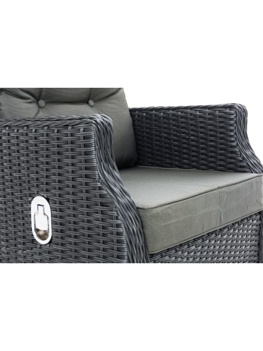 Breno-nojatuoli, sisältäen antrasiittia, musta