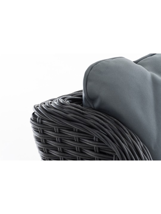 Breno-nojatuoli ja rahi rautaharmaa, musta