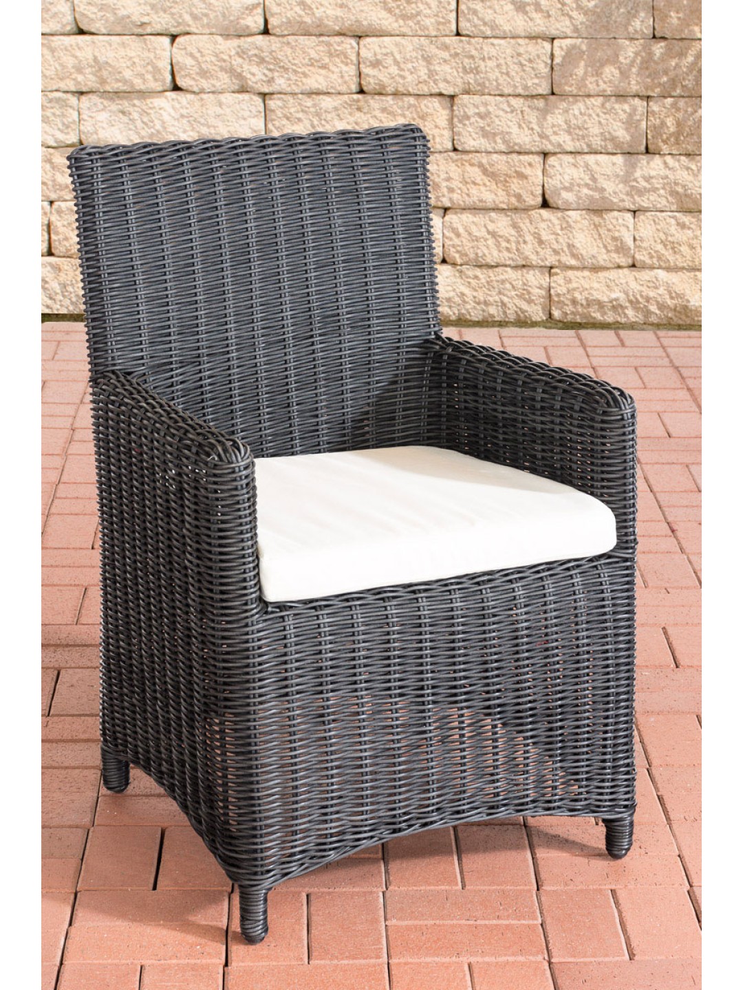 Tuoli Fontana / Saint Marlo Cream 5mm, musta