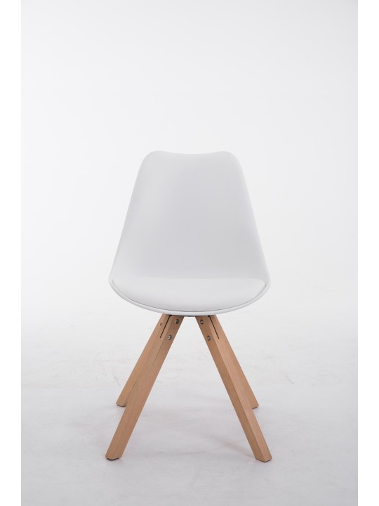 Toulouse Natura Squaren vierailijatuoli, valkoinen