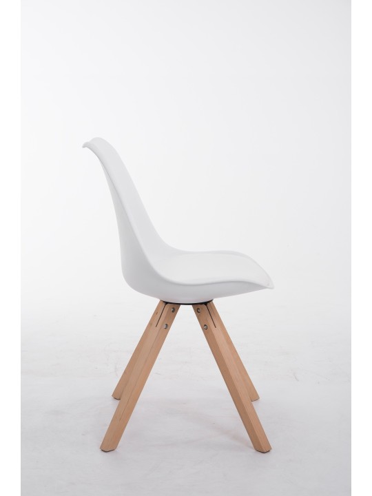 Toulouse Natura Squaren vierailijatuoli, valkoinen