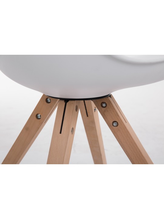 Toulouse Natura Squaren vierailijatuoli, valkoinen