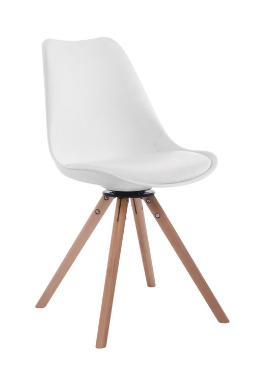 Vierailijatuoli Troyes pyöritettävä Natura Round, valkoinen