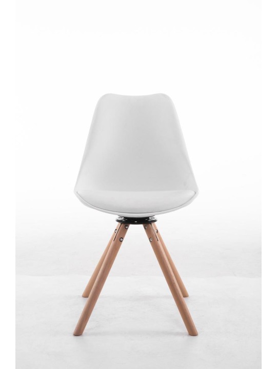 Vierailijatuoli Troyes pyöritettävä Natura Round, valkoinen