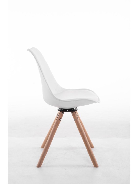 Vierailijatuoli Troyes pyöritettävä Natura Round, valkoinen