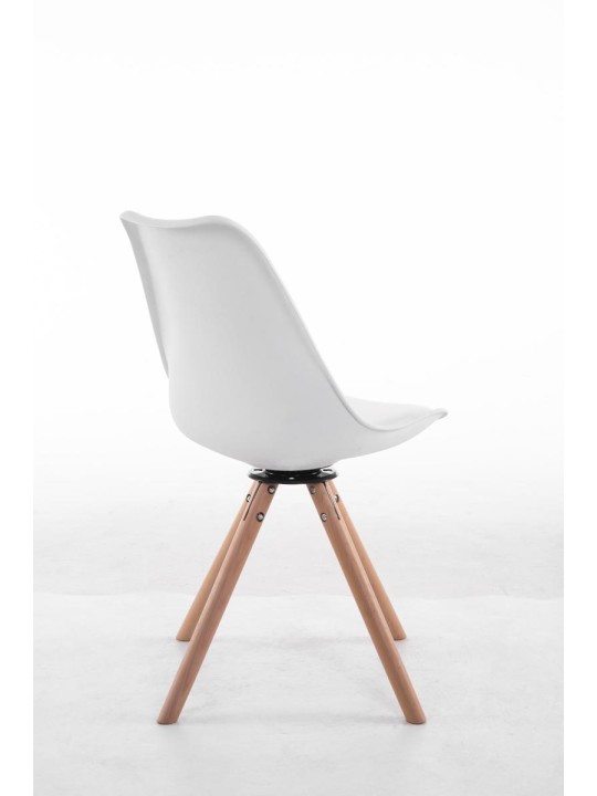 Vierailijatuoli Troyes pyöritettävä Natura Round, valkoinen