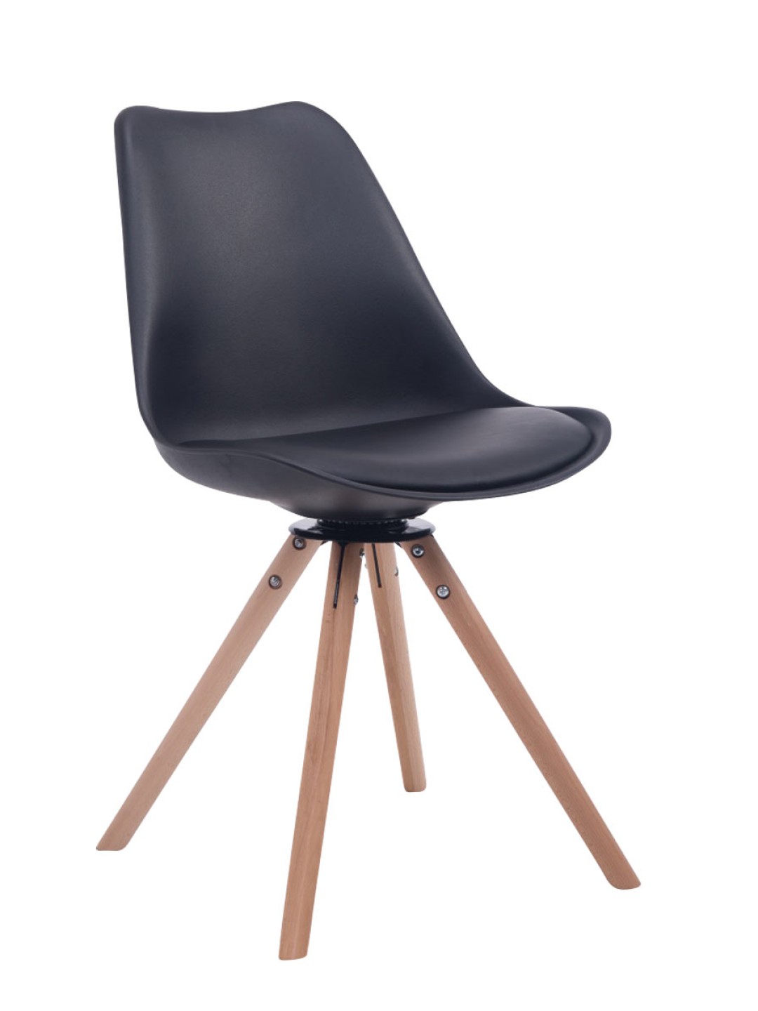 Vierailijatuoli Troyes pyöritettävä Natura Round, musta