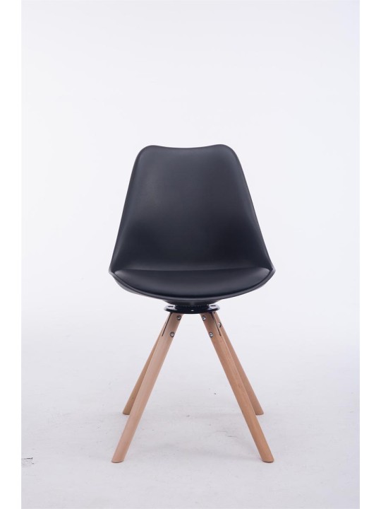 Vierailijatuoli Troyes pyöritettävä Natura Round, musta