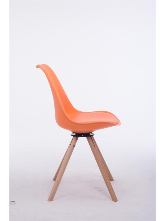 Vierailijatuoli Troyes pyöritettävä Natura Round, oranssi