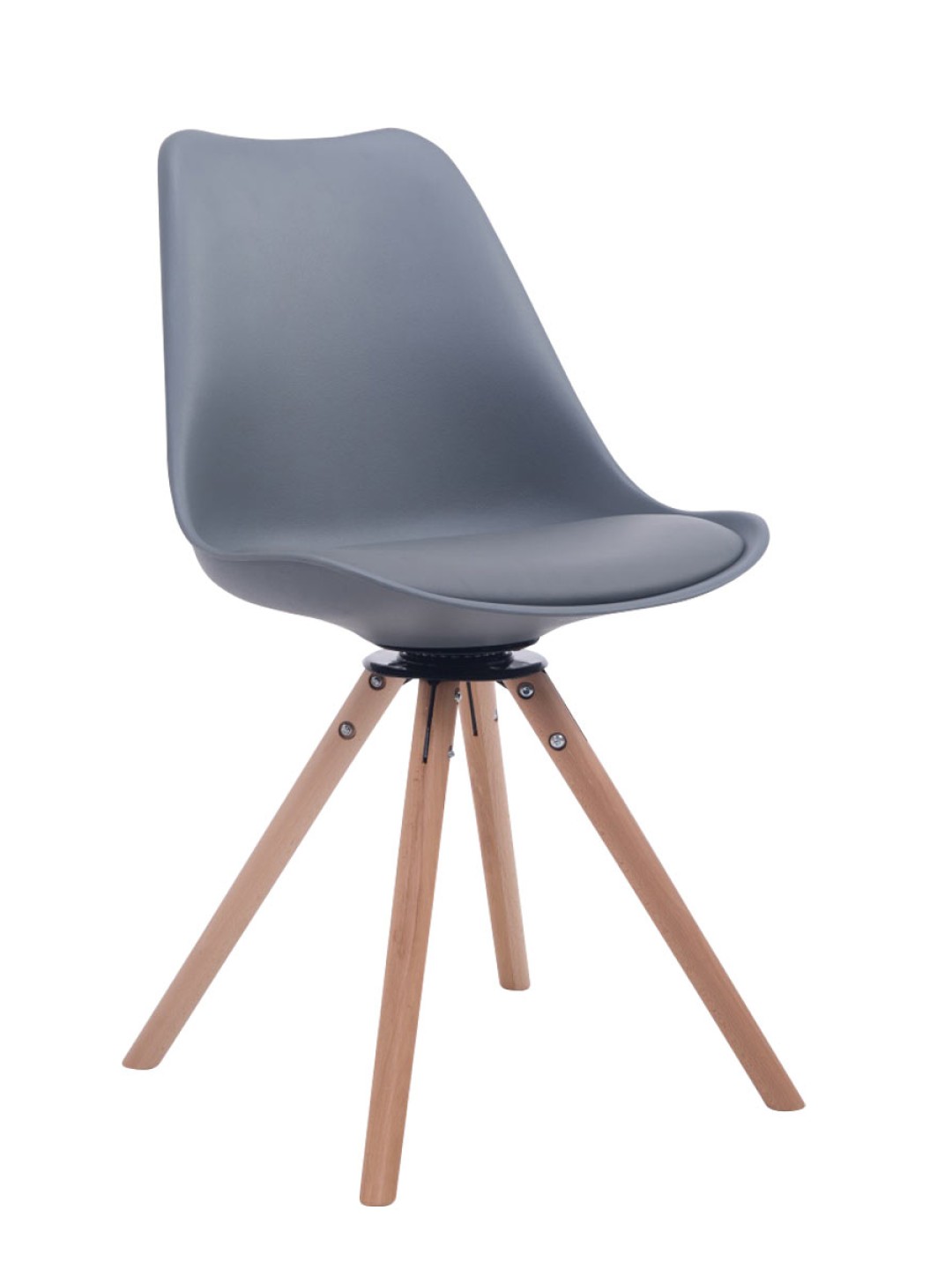 Vierailijatuoli Troyes pyöritettävä Natura Round, harmaa