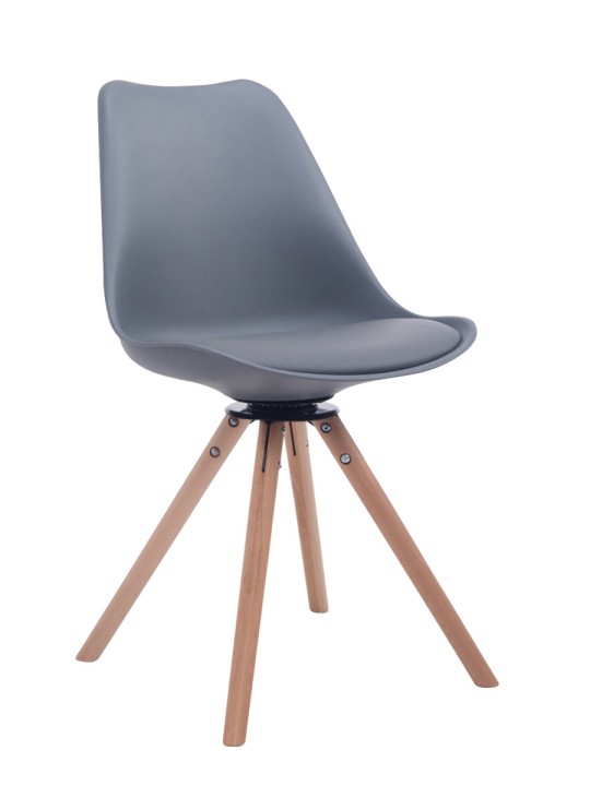 Vierailijatuoli Troyes pyöritettävä Natura Round, harmaa