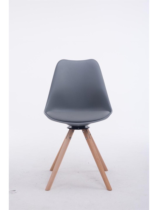 Vierailijatuoli Troyes pyöritettävä Natura Round, harmaa