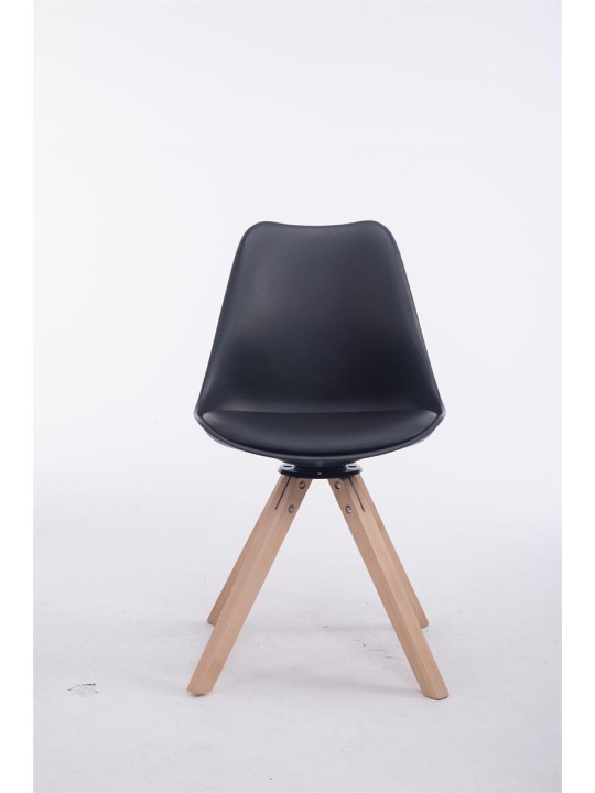 Vierailijatuoli Troyes kääntyvä Natura Square, musta Vierailijatuoli Troyes kääntyvä Natura Square, musta