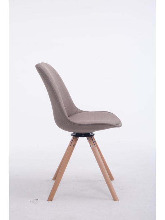 Troyes pyörivä vierailijatuoli Natura Fabric Pyöreä, taupe