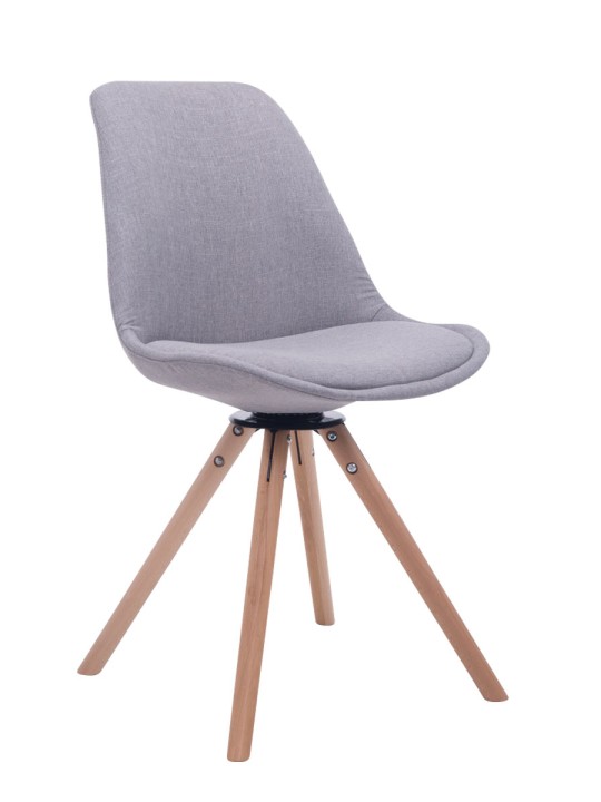 Troyes pyörivä vierailijatuoli Natura Fabric Pyöreä, harmaa