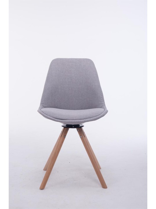 Troyes pyörivä vierailijatuoli Natura Fabric Pyöreä, harmaa
