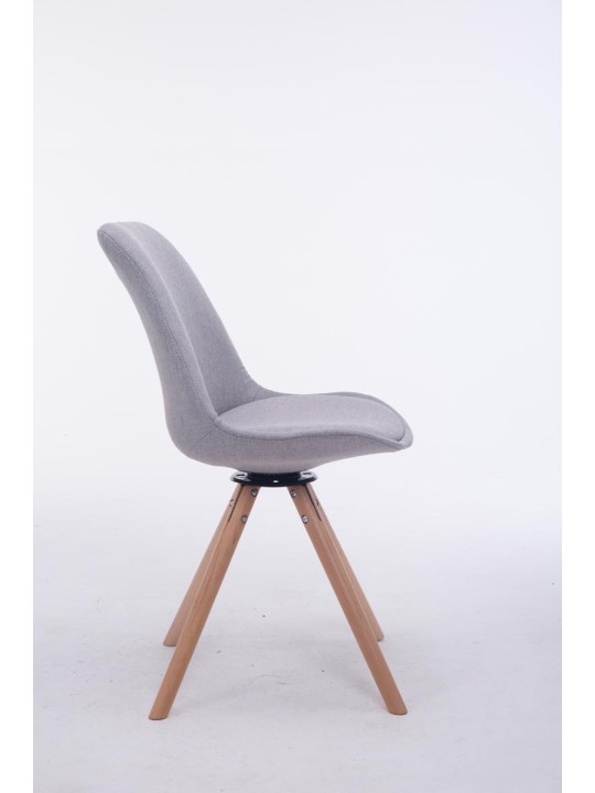 Troyes pyörivä vierailijatuoli Natura Fabric Pyöreä, harmaa