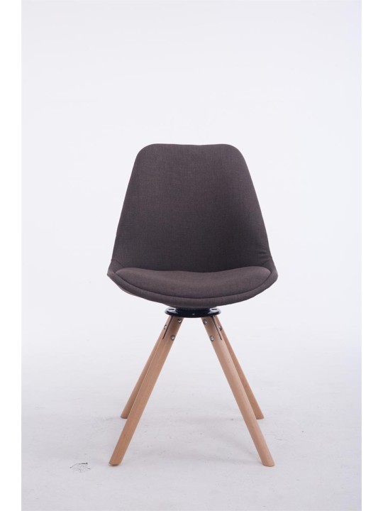 Troyes pyörivä vierailijatuoli Natura Fabric Pyöreä, tummanharmaa