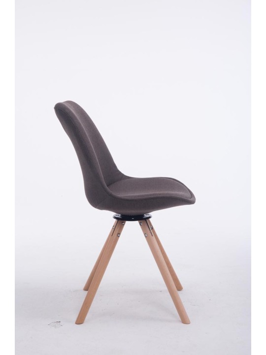 Troyes pyörivä vierailijatuoli Natura Fabric Pyöreä, tummanharmaa